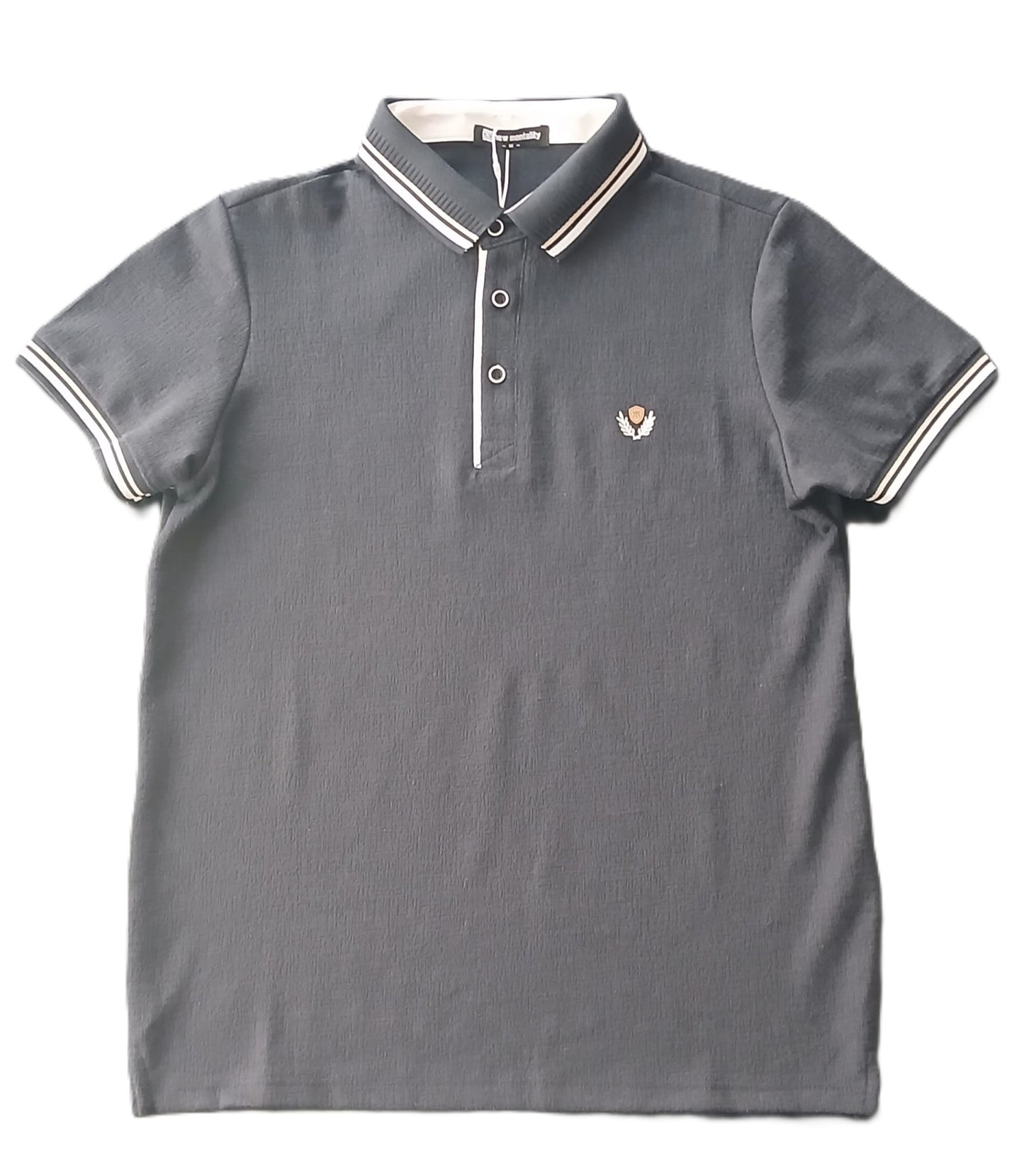 Polo New Mentality beige/Azul/gris