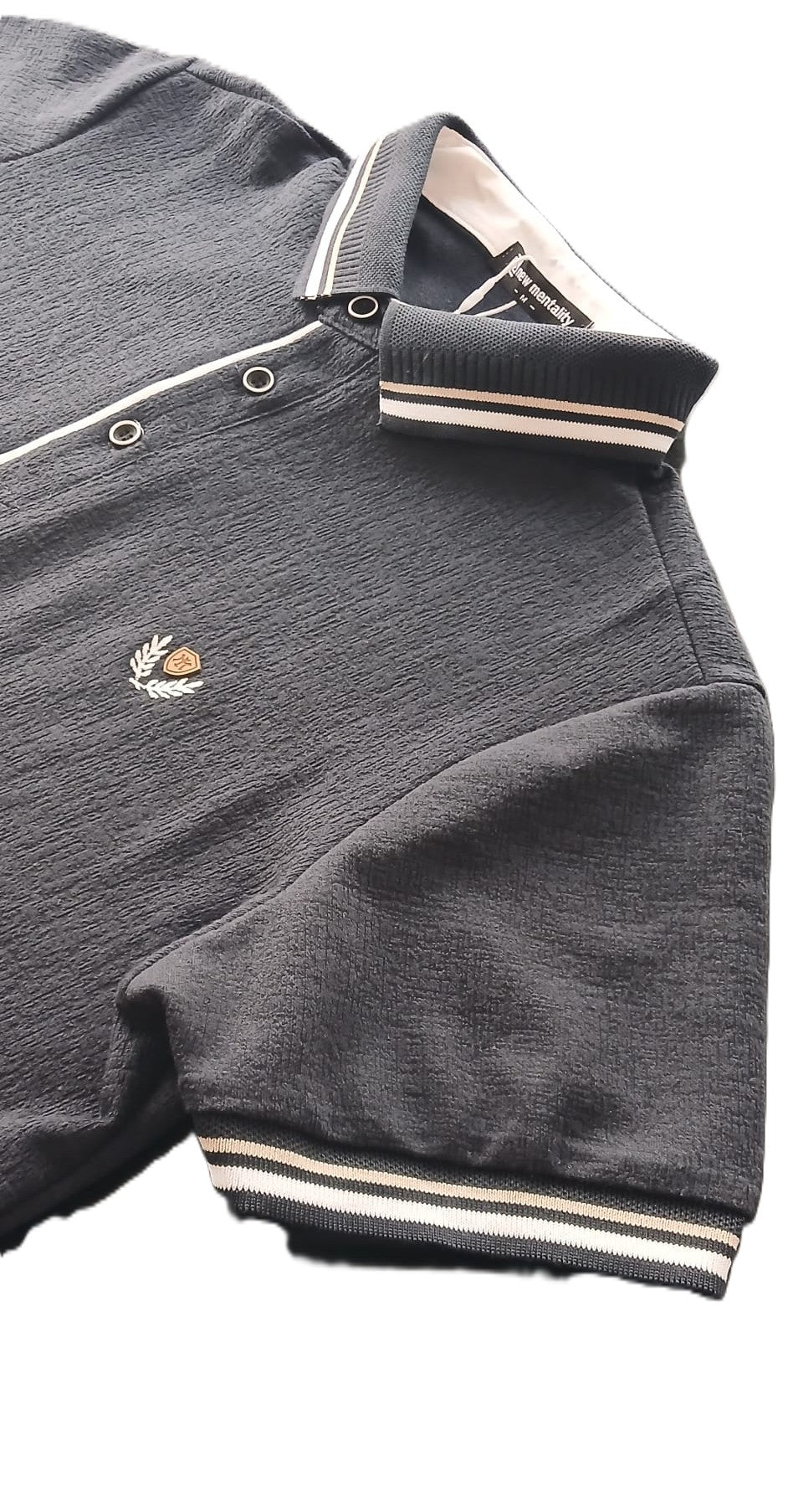 Polo New Mentality beige/Azul/gris