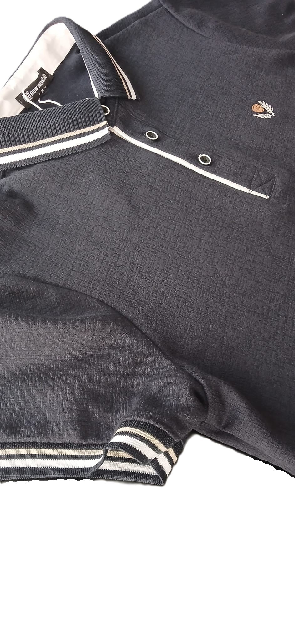 Polo New Mentality beige/Azul/gris