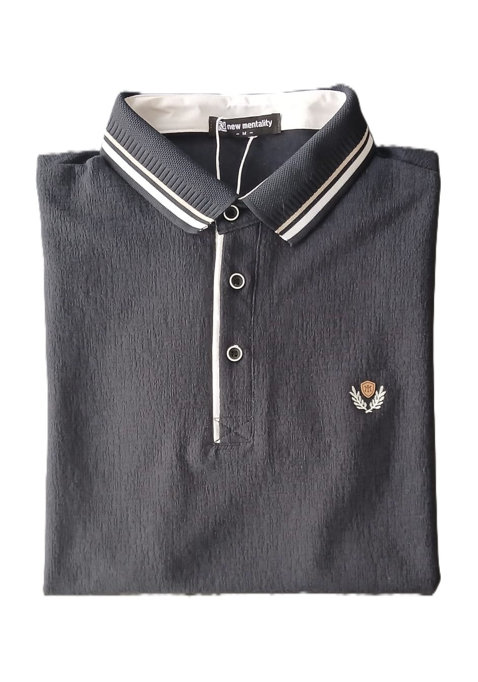 Polo New Mentality beige/Azul/gris