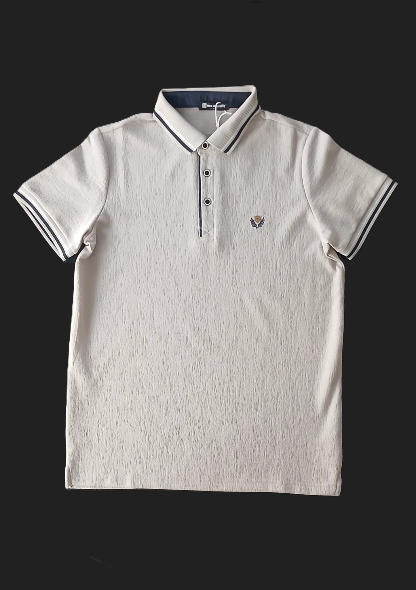 Polo New Mentality beige/Azul/gris